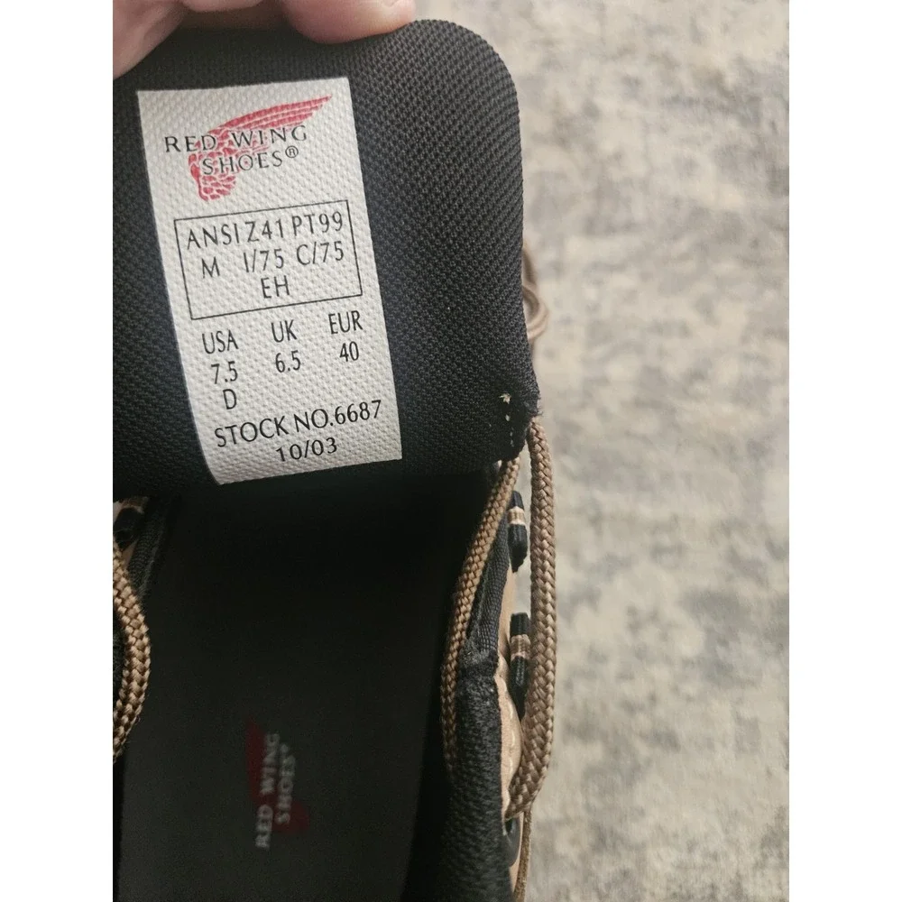 Red Wing‎ Anzi Men's Work Boots Steel Toe Brown  Z41Pt99 - Size 7.5 NEW